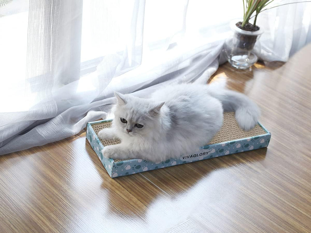Cat Scratcher Padpal Cat Scratching Board, Cardboard Scratcher with Catnip for Indoor, Flat Scratch Board Scratch Pad Cardboard for Kitten, Narrow, 1Pack