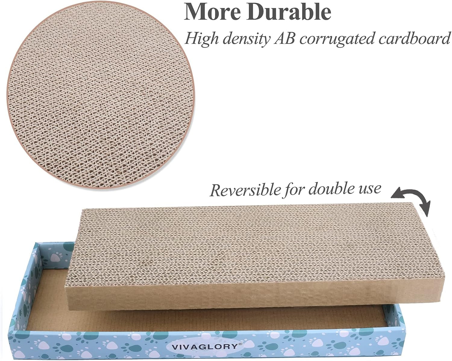 Cat Scratcher Padpal Cat Scratching Board, Cardboard Scratcher with Catnip for Indoor, Flat Scratch Board Scratch Pad Cardboard for Kitten, Narrow, 1Pack